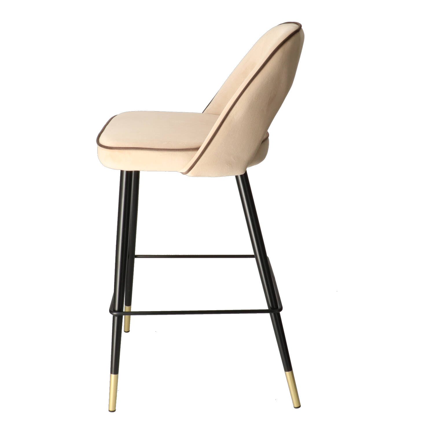 DL FANNY PIP Beige design Upholstered indoor bar stool